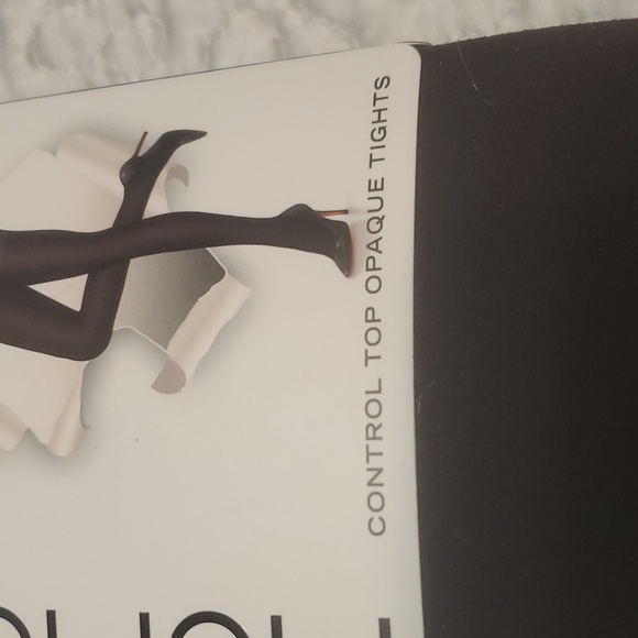 1 pair  NEW  ME  MOI  CONTROL TOP OPAQUE TIGHTS, Size: M/L - Picture 5 of 5